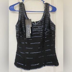 JKara Black Beaded Sleeveless Formal Top Fancy NWT 30%off w ♥️-bundle 2+items50%